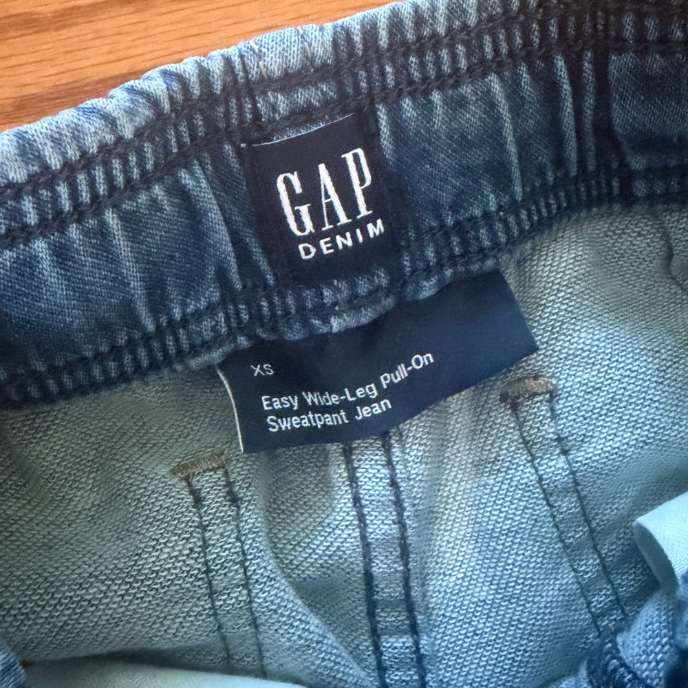 GAP Girls Easy Wide-Leg Pull-On Sweatpants Jeans - Blue - Picture 5 of 5